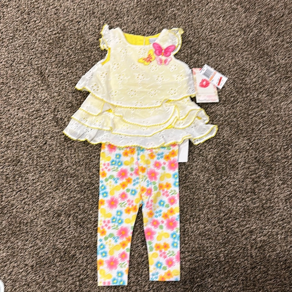 NWT Sweetheart Rose, 2pc baby girl outfit